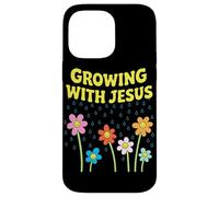 Carcasa para iPhone 14 Pro MAX Creciendo con Jesús Cita Inspiradora Cristiana Adoración