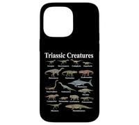 Carcasa para iPhone 14 Pro MAX Criaturas Triásicas Primeros Reptiles Evolución Paleontología