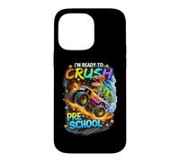 Carcasa para iPhone 14 Pro MAX Crush Preescolar Dinosaurio Monster Truck Regreso a la Escuela Divertido