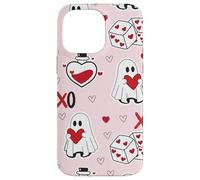Carcasa para iPhone 14 Pro MAX Cute Ghost Valentines XOXO Heart Dice Spooky