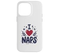Carcasa para iPhone 14 Pro MAX Cute I Heart Naps Design for Moms, Sleepy Girl Funny Mom
