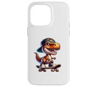 Carcasa para iPhone 14 Pro MAX Cute T-Rex Skateboard Baby Dinosaur Cartoon for Kids