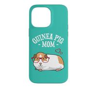 Carcasa para iPhone 14 Pro MAX Cute Womens Girls Red Glasses Guinea Pig Mom Lover