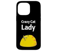 Carcasa para iPhone 14 Pro MAX Dama Loca Amante de los Gatos Divertida