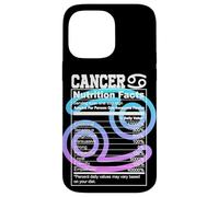 Carcasa para iPhone 14 Pro MAX Datos Nutricionales del Cáncer Signo del Zodíaco Astrología Azul Púrpura
