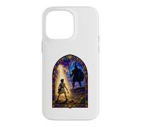 Carcasa para iPhone 14 Pro MAX David Y Goliat Catedral gótica Medieval Mosaico Escena artística