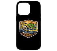 Carcasa para iPhone 14 Pro MAX Dinosaurio Excavador Operador Equipo Pesado Dino Niños Niños