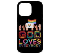 Carcasa para iPhone 14 Pro MAX Dios ama a Todos Gay Christian Rainbow Meme