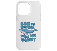 Carcasa para iPhone 14 Pro MAX Dios es más Grande Que Cualquier Ballena Azul Gigante Lindos niños Cristianos