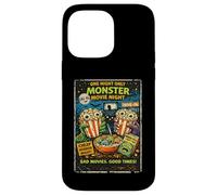 Carcasa para iPhone 14 Pro MAX Diseño Película Horror Retro con Palomitas Monstruo Drive-In