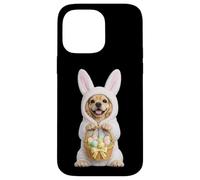 Carcasa para iPhone 14 Pro MAX Disfraz de Perro Cocker Spaniel con Conejito de Pascua