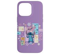 Carcasa para iPhone 14 Pro Max Disney Stitch & Angel Spring Easter Friendly Flower Faces