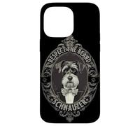 Carcasa para iPhone 14 Pro MAX Distinguido Schnauzer Vintage Barbudo Caballero