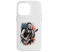 Carcasa para iPhone 14 Pro MAX Divertida Bandera de Estados Unidos de Abraham Lincoln Guitar