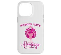 Carcasa para iPhone 14 Pro MAX Divertida Camisa de Acción de Gracias Nobody Eats Flamingo Turkey Face