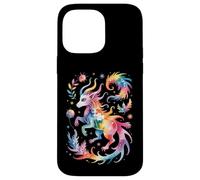 Carcasa para iPhone 14 Pro MAX Divertidas Criaturas mágicas Acuarela Salpicadura Abstracto