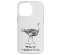 Carcasa para iPhone 14 Pro MAX Divertido Avestruz sin Pantalones Thundergoose Nombre Animal Broma estúpida