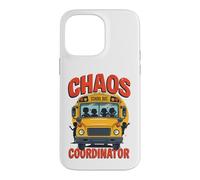 Carcasa para iPhone 14 Pro MAX Divertido Conductor de autobús Escolar Coordinador Profesional de Caos