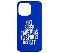 Carcasa para iPhone 14 Pro MAX Divertido Eat Sleep Kids Sports Repeat Mom Dad Sport Fan