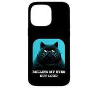 Carcasa para iPhone 14 Pro MAX Divertido Gato Molesto rodando mis Ojos ruidosamente sarcástico Gato Kawaii