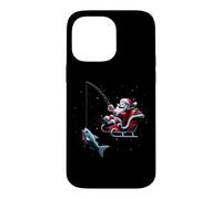 Carcasa para iPhone 14 Pro MAX Divertido Papá Noel Pesca Navidad Amante De La PES