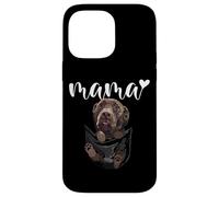 Carcasa para iPhone 14 Pro MAX Divertido Perro en el Bolsillo, Chocolate, Laboratorio, mamá, marrón, Labrador, mamá
