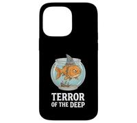 Carcasa para iPhone 14 Pro MAX Divertido pez Dorado con Aleta de tiburón: Terror of The Deep