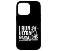 Carcasa para iPhone 14 Pro MAX Divertido Ultra Maratón Diciendo Dolor Es Mi Amigo Corredor
