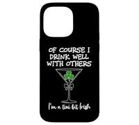 Carcasa para iPhone 14 Pro MAX Drinks Well with Others St Patrick's Tini bit Irish Drinking