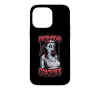 Carcasa para iPhone 14 Pro MAX Drop Dead, Hermosa y Divertida, Pop Art, de Halloween, Dead Zombie Girl