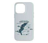 Carcasa para iPhone 14 Pro MAX East Coast Shark Sightings Cool Map