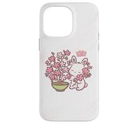 Carcasa para iPhone 14 Pro MAX Easter Bunny Pink Sakura Flower Cute Japanese Cherry Blossom