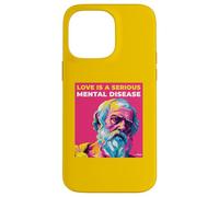 Carcasa para iPhone 14 Pro MAX El Amor es una Enfermedad Mental Palabras de sabiduría de Platón Estilo de Arte Pop