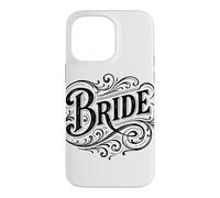 Carcasa para iPhone 14 Pro MAX Elegante Novia caligrafía Futura señora Boda diseño