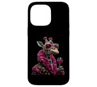 Carcasa para iPhone 14 Pro MAX Elegante Retrato de león Moda felino Copa de Vino gráfico
