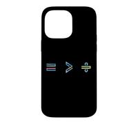 Carcasa para iPhone 14 Pro MAX Equality is Greater Than Division Math Symbol Social Justice