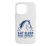 Carcasa para iPhone 14 Pro MAX Equestrian Horse Riding Lover Eat Sleep Ride Repeat