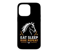 Carcasa para iPhone 14 Pro MAX Equestrian Horse Riding Lover Eat Sleep Ride Repeat