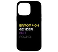 Carcasa para iPhone 14 Pro MAX Error 404 Gender Not Found Nonbinary Pride Non-Binary Flag