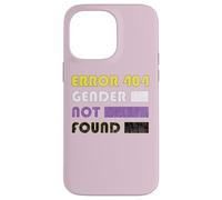 Carcasa para iPhone 14 Pro MAX Error 404 Gender Not Found para el Orgullo LGBTQ no Binario