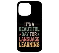 Carcasa para iPhone 14 Pro MAX Es un Hermoso día para el Aprendizaje de Idiomas Retro Groovy