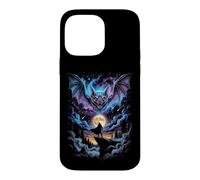 Carcasa para iPhone 14 Pro MAX Escena de Aventura Fantástica con Murciélago Cósmico