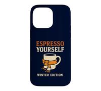 Carcasa para iPhone 14 Pro MAX Espresso Yourself Winter Edition Divertido Juego de Palabras para Amantes del café