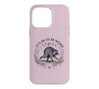 Carcasa para iPhone 14 Pro MAX Está Bien ser Raro Ronda Viral Raccoon Cottagecore