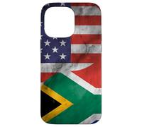 Carcasa para iPhone 14 Pro MAX Estados Unidos y Sudáfrica Yin Yang - Bandera sudafricana Americana