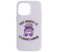 Carcasa para iPhone 14 Pro MAX Este Badass ES UN Guerrero DE SJOGREN Purple Ribbon Meme