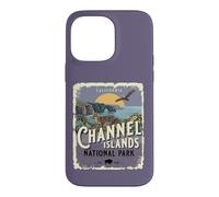 Carcasa para iPhone 14 Pro MAX Estilo Vintage de póster de Viaje al Parque Nacional de Las Islas del Canal
