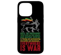 Carcasa para iPhone 14 Pro MAX Everywhere IS War Discurso Haile Selassie León Judá Reggae
