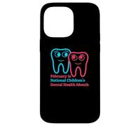 Carcasa para iPhone 14 Pro MAX Febrero es el Mes Nacional de la Salud Dental Inf