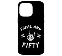 Carcasa para iPhone 14 Pro MAX Feral and Fifty Rock Hand Bats 50 Cumpleaños Celebración